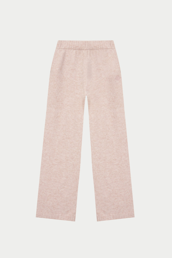 FLUFFY EMBLEM EMBROIDERED JOGGER - PINK