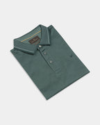 Forest Green Textured Polo - Bomi