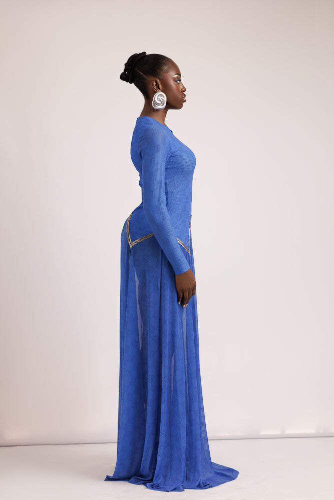 FRAN MAXI DRESS - BLUE