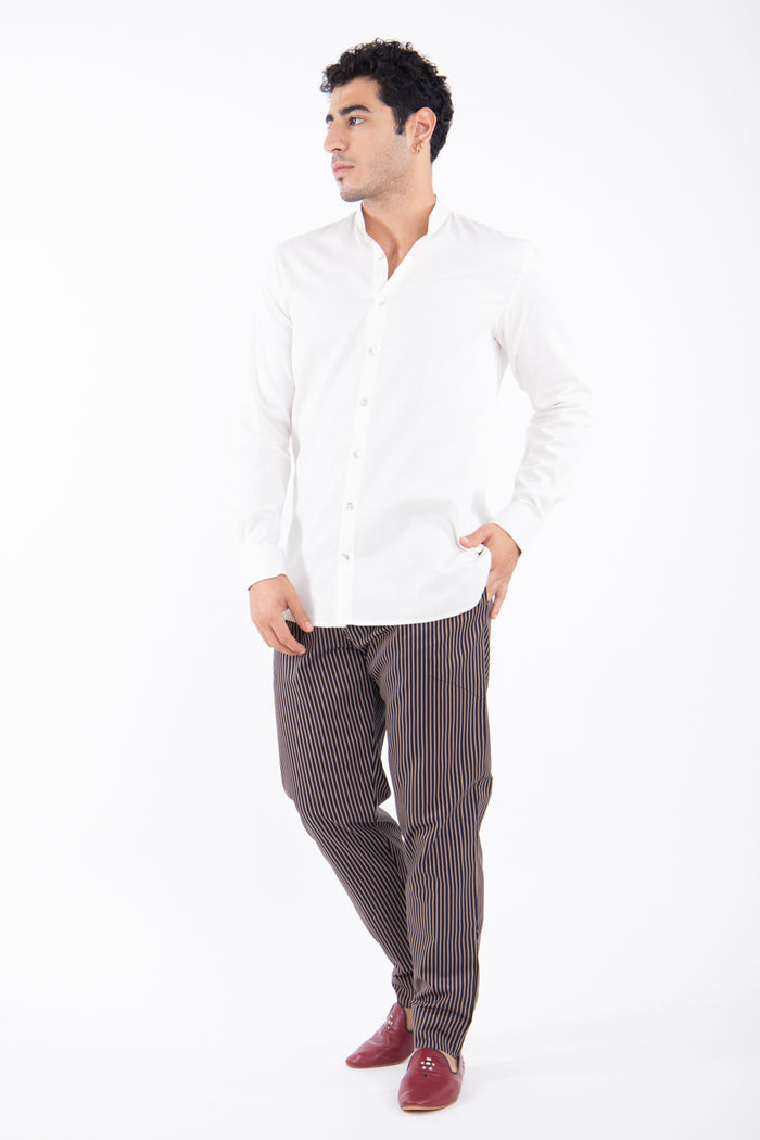 Frank Cotton Striped Trousers