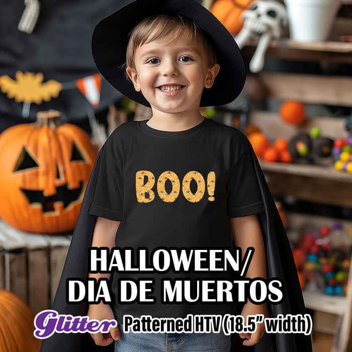 Halloween Glitter Patterned HTV