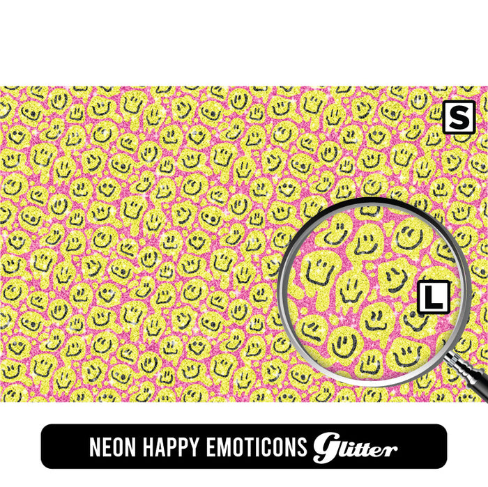 Neon Happy Emoticons