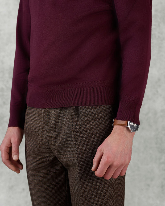 Hamilton Merino Wool Silk Cashmere Quarter Zip Jumper
