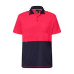Hi Vis Two Tone Polo Pocket- Ss