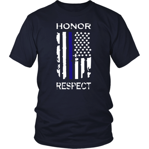 Honor Respect Thin Blue Line Flag Shirts