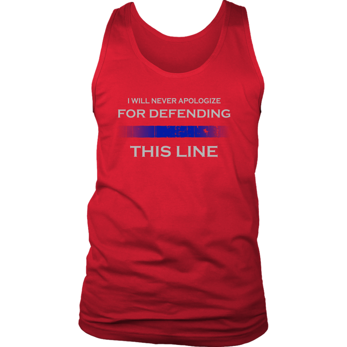 "I will never apologize for defending this line" - Tank tops