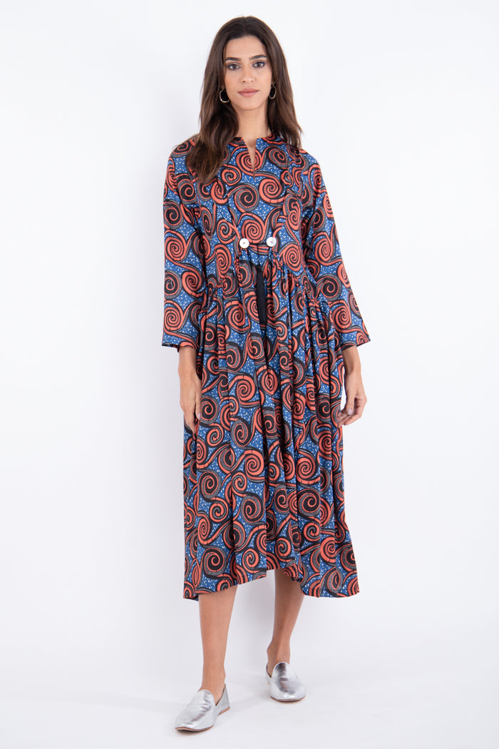 Ihsan Cotton Printed Tribal Dress