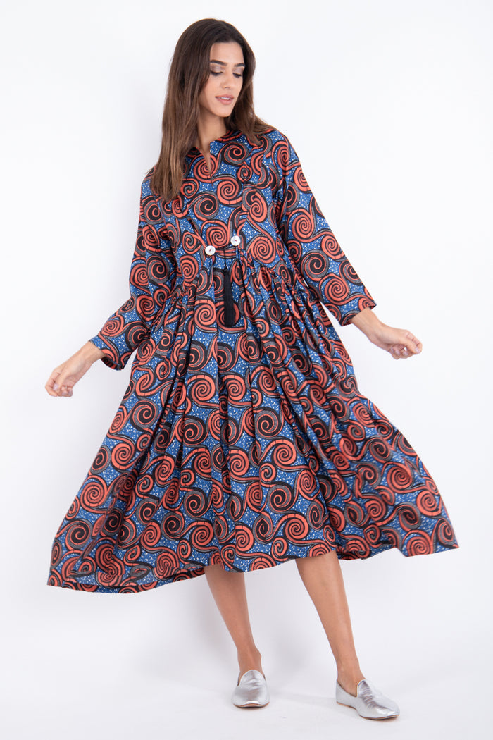 Ihsan Cotton Printed Tribal Dress