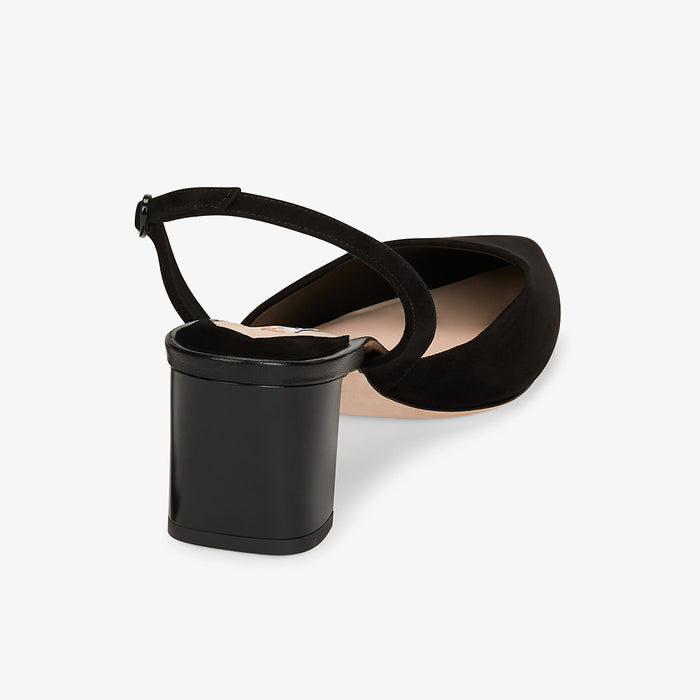 Irene Slingback - Suede :: Black