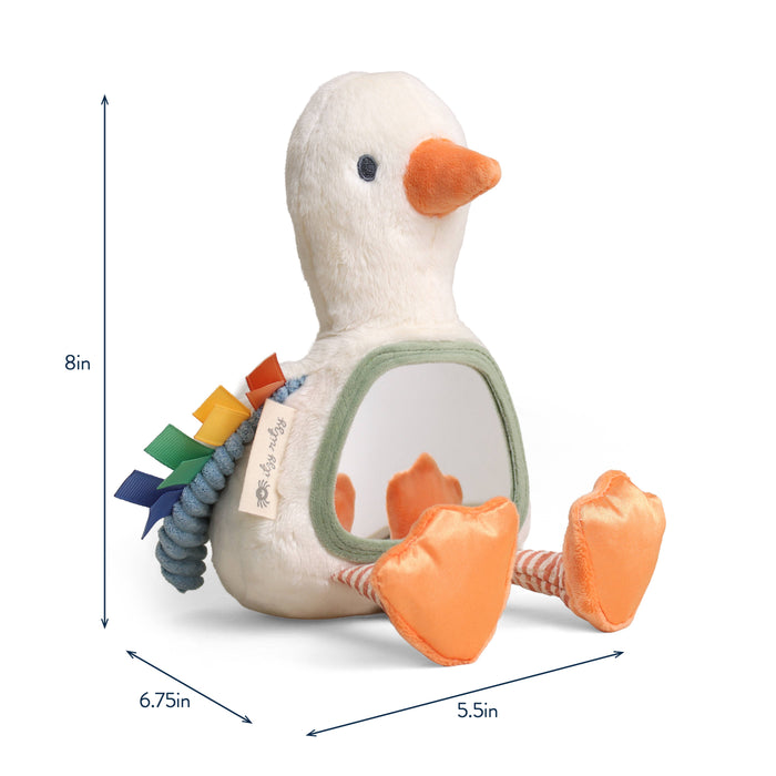 Itzy Bitzy Mirror Sensory Tummy Time Mirror - Goose - Wee Bee Baby Boutique