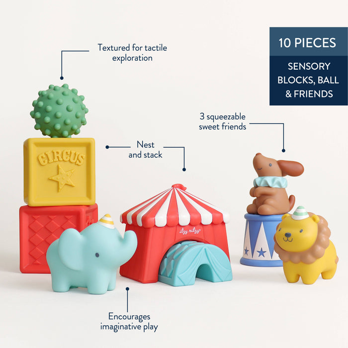 Itzy Sensory Blocks - Circus - Wee Bee Baby Boutique