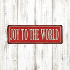 Joy to the World Holiday Christmas Metal Sign