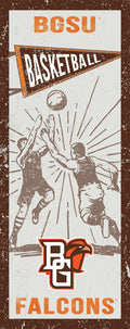 K&H BGSU Basketball Wood Plaque 7x18"