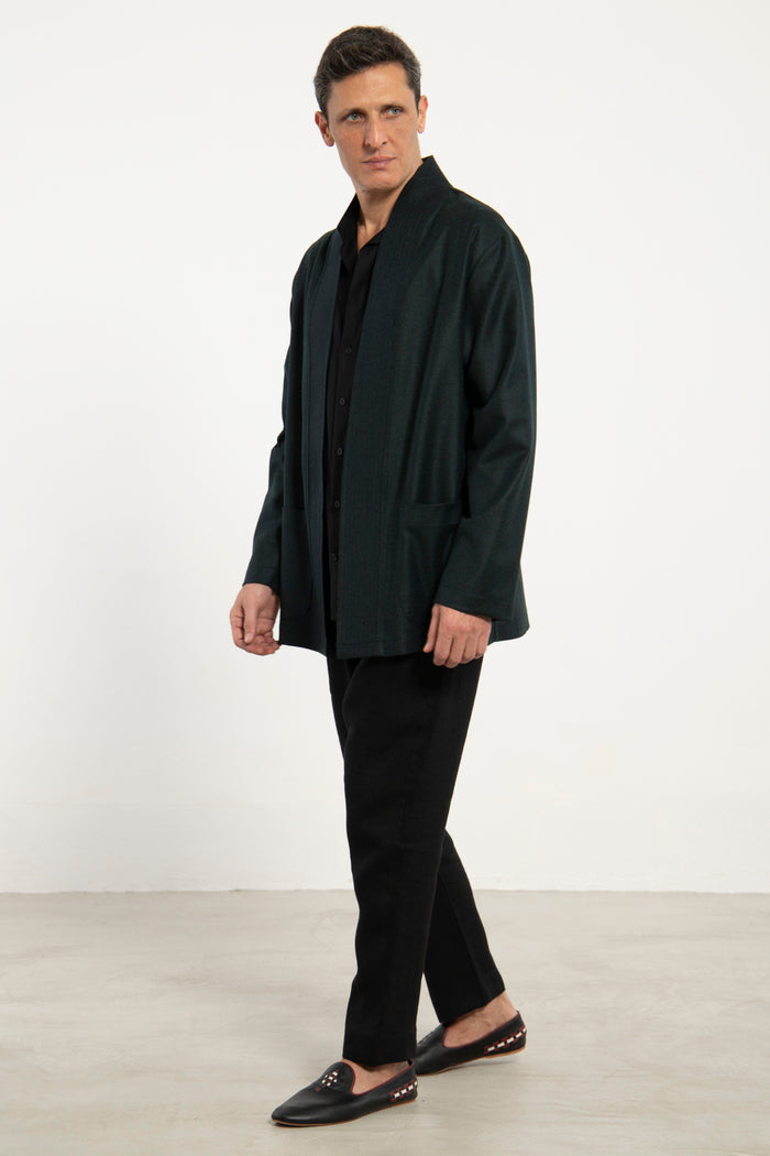 Khaled Wool & Cashmere Teal Jacket