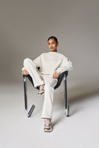 LAUNDERED CLASSICS STRAIGHT LEG JOGGERS - ECRU