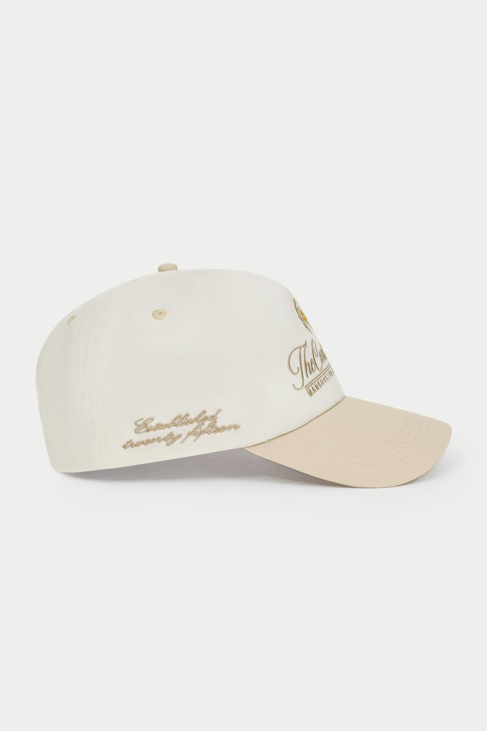 LAUREL EMBROIDERY CAP - BEIGE