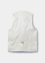 Light Blue Shawl Lapel Double-Breasted Waistcoat, Double Breasted Waistcoat - SIRPLUS