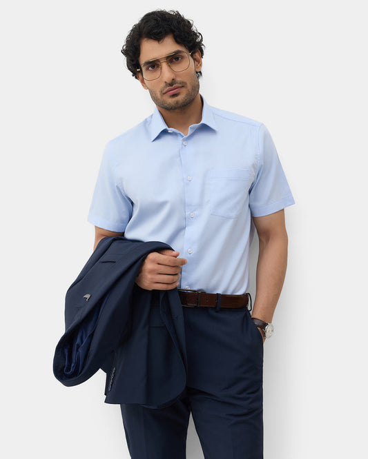 SHORT SLEEVE EASE FIT DOBBY SHIRT
