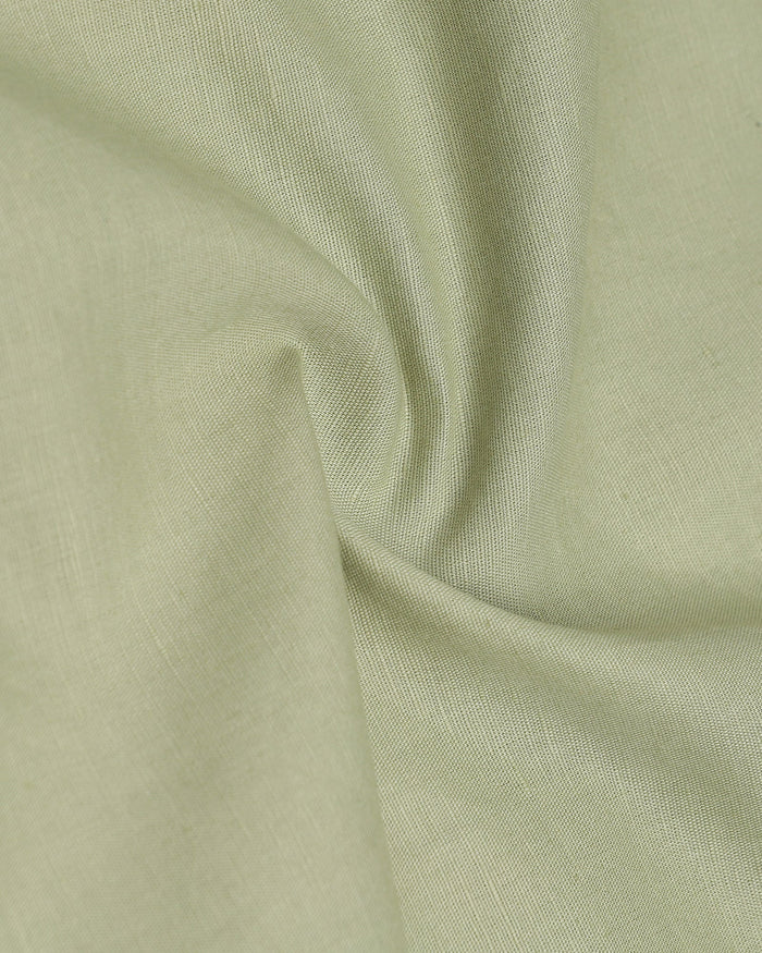 Light Green Half Sleeve Linen Solid Shirt - Cleo