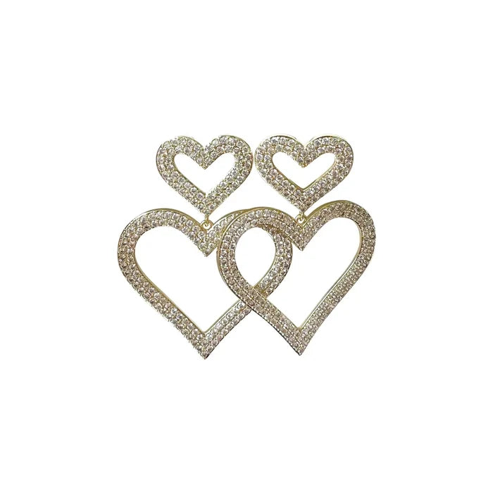 Lindsey Heart Statement Earrings