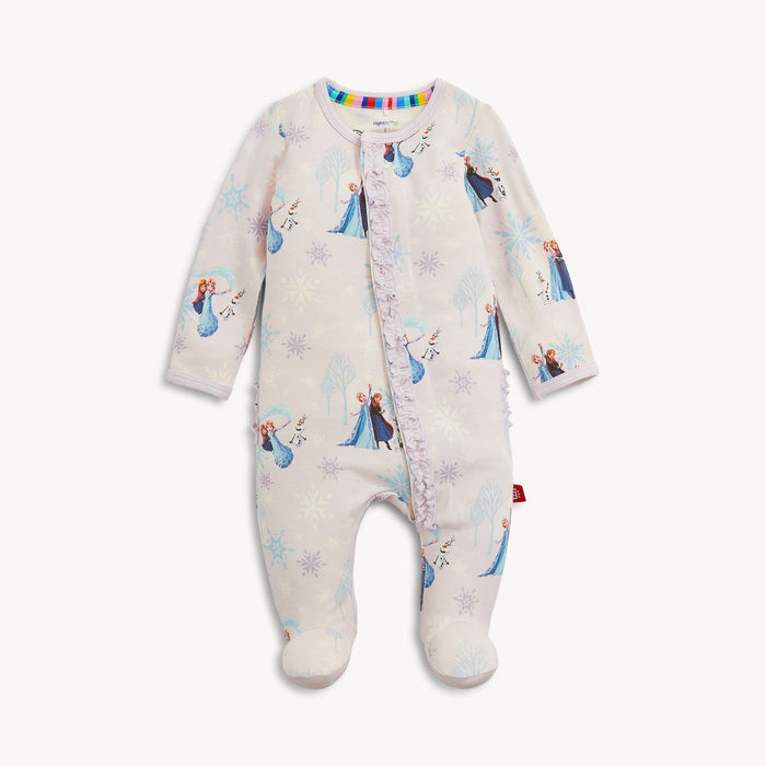 Magnetic Me Frozen Right Fit Ruffle Magnetic Footie - Wee Bee Baby Boutique