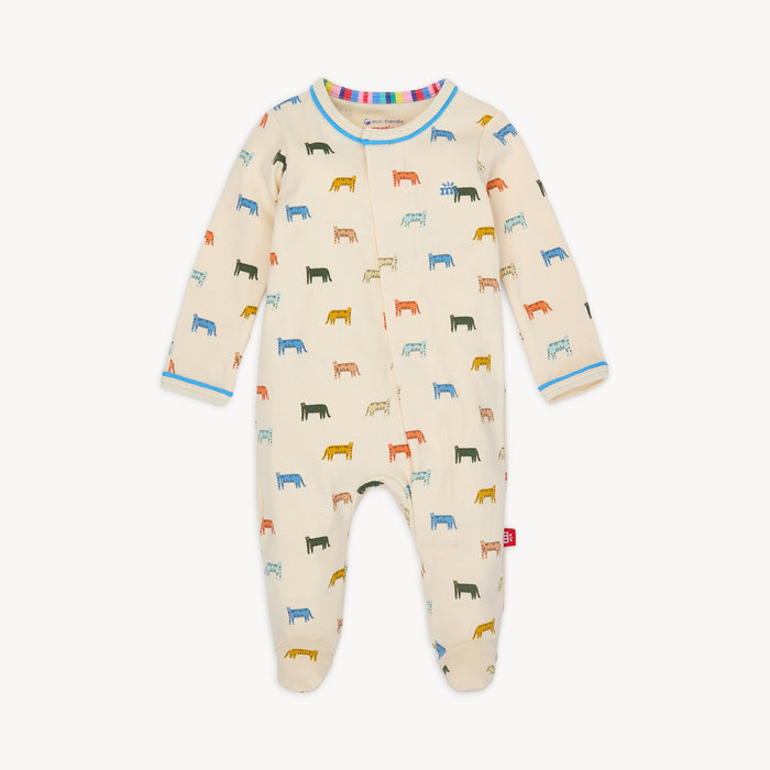 Magnetic Me Le Tigre Organic Cotton Magnetic Footie (Preemie) - Wee Bee Baby Boutique