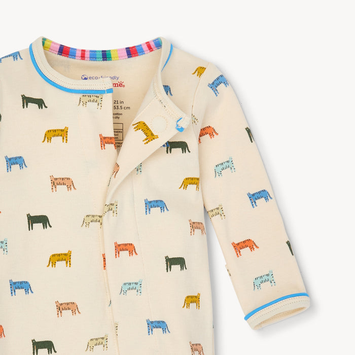 Magnetic Me Le Tigre Organic Cotton Magnetic Footie (Preemie) - Wee Bee Baby Boutique