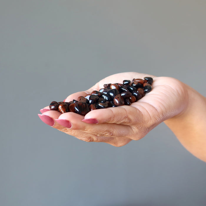 mahogany obsidian tumbled stones