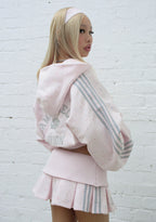 MALFUNCTION SPORTY PLEATED MINI SKIRT BABY PINK