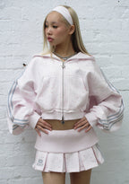MALFUNCTION SPORTY PLEATED MINI SKIRT BABY PINK