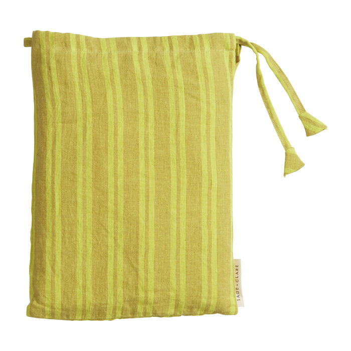 Nadine Linen Pleated Valance - Olive