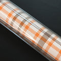 Neil Orange and Brown Plaid Premium Gift Wrap
