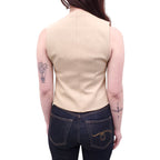 NILI LOTAN KHAKI VEST - SIZE 2