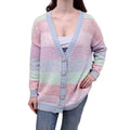 OLIVIA RUBIN RAINBOW SEQUIN CARDIGAN WITH CRYSTAL BUTTONS - SIZE S