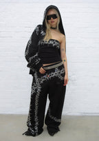 OMEN RHINESTONE TUBE TOP BLACK