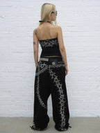 OMEN RHINESTONE TUBE TOP BLACK