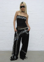 OMEN RHINESTONE TUBE TOP BLACK