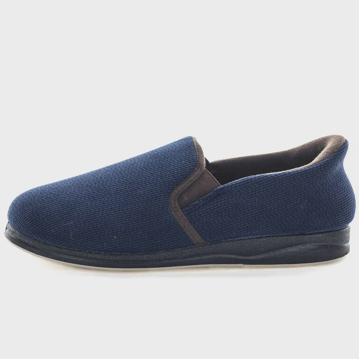 PANDA EMERSON MENS STEPIN SLIPPER NAVY BROWN