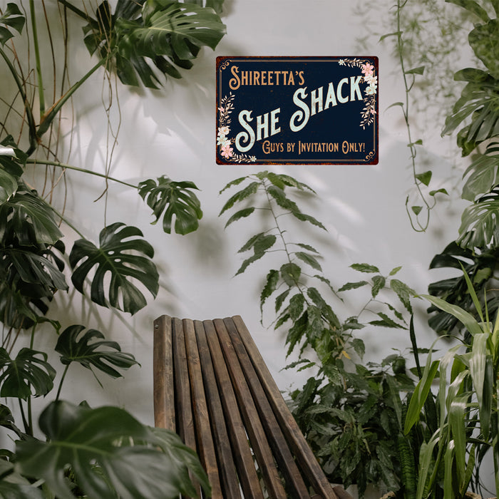 Personalized SHE SHACK Sign Metal Wall Decor