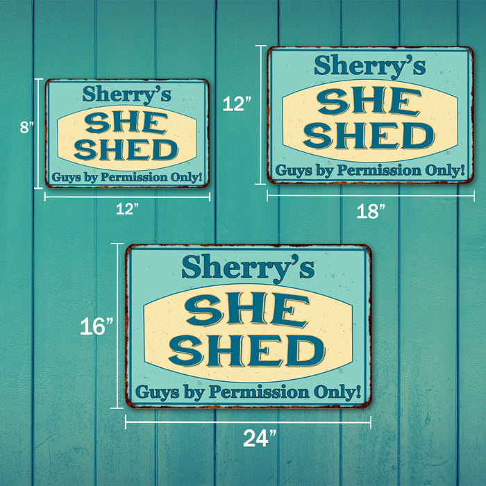 Personalized SHE SHED Metal Sign Wall Decor Gift Hers