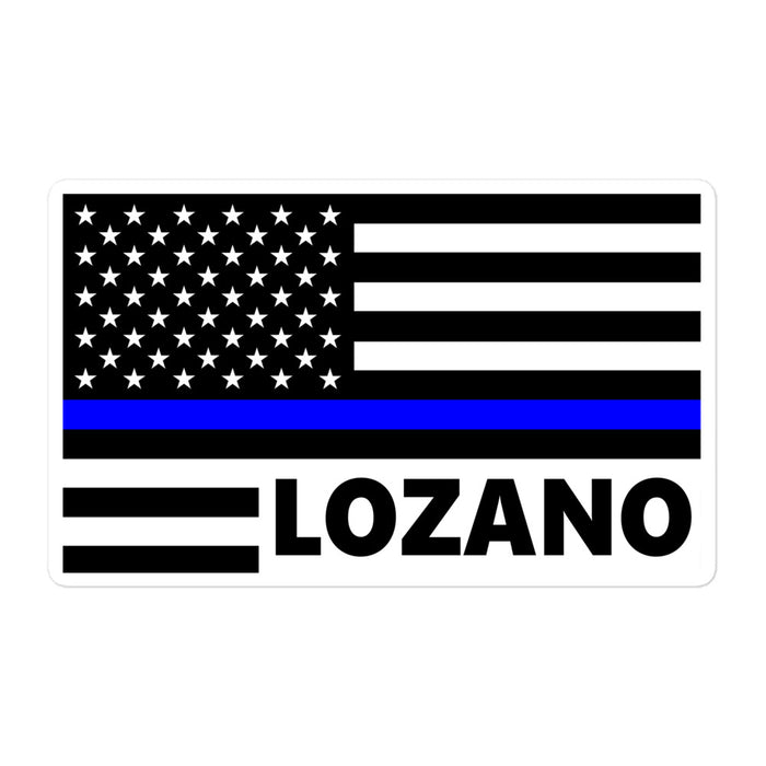 Personalized Sticker - Thin Blue Line Flag - FL1