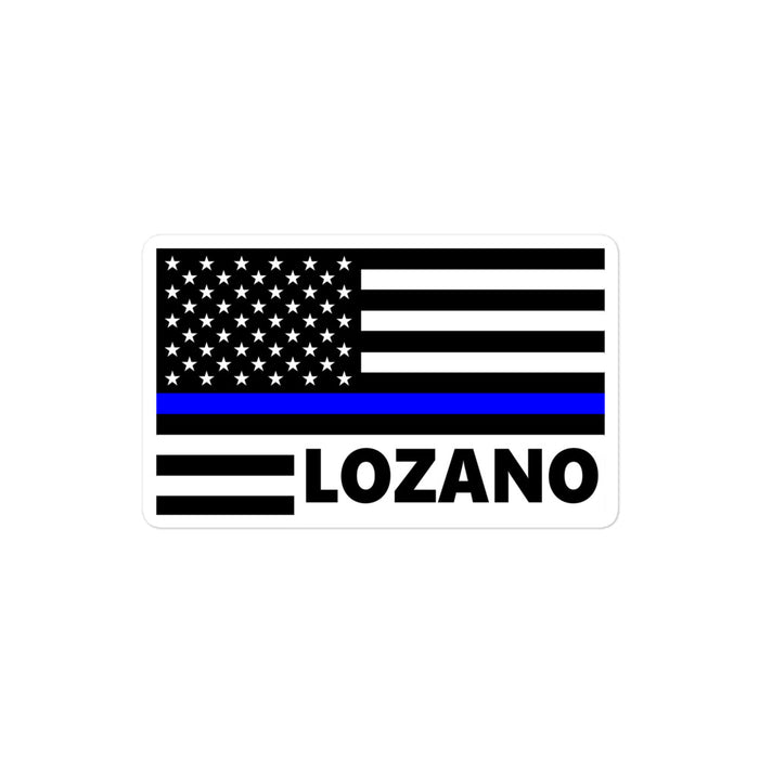 Personalized Sticker - Thin Blue Line Flag - FL1