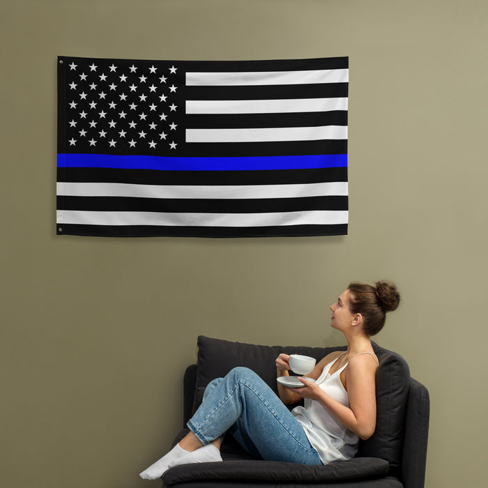 Personalized Thin Blue Line Flag - TS1 - 1-1