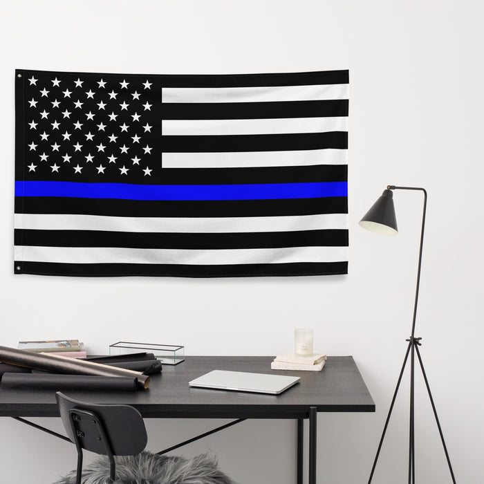 Personalized Thin Blue Line Flag - TS1 - 1-1