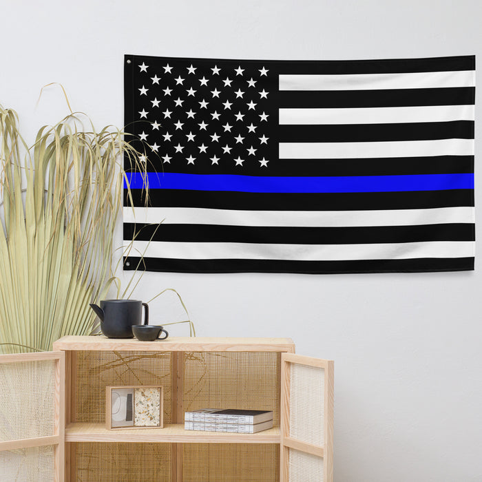 Personalized Thin Blue Line Flag - TS1 - 1-1