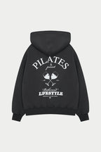 PILATES & PINOT OVERSIZED HOODIE - MIDNIGHT GREY