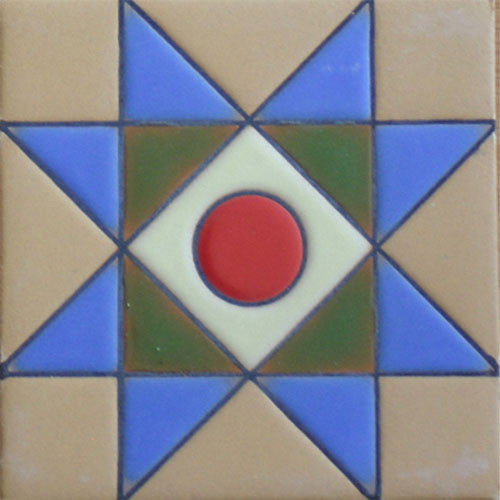 Hand painted Southwest tile
