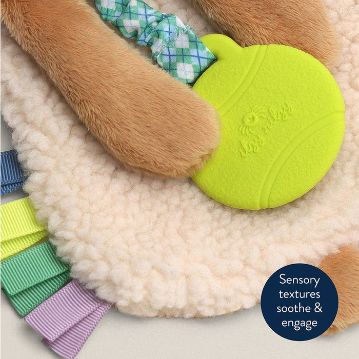 Puppy Itzy Friends Lovey Plush + Teether Toy - Wee Bee Baby Boutique