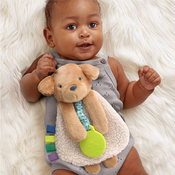 Puppy Itzy Friends Lovey Plush + Teether Toy - Wee Bee Baby Boutique