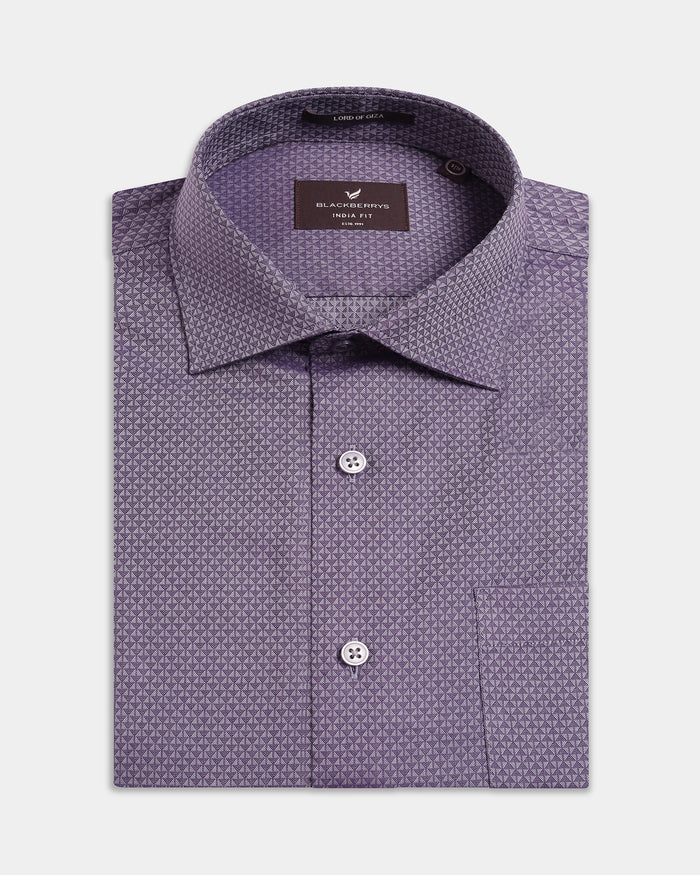Purple Textured Shirt - Soben